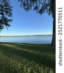 state park green grass and big lake