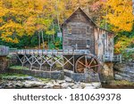 State Park, West Virginia, USA at Glade Creek Grist Mill during autumn season. 