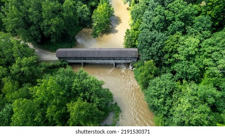 State Road Covered Bridge In Ashtabula County Ohio