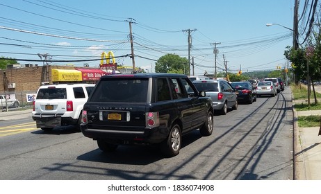 Staten Island, NY - June 18 2016: Traffic Gridlock On Forest Avenue