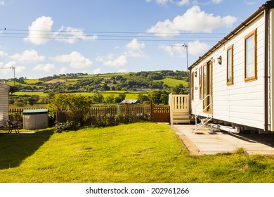 Static Caravan Holiday Home At A U. K. Holiday Resort.