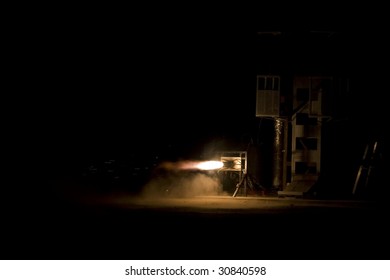 Static Test of a 2000 Lbs Thrust LOX-Kerosene Rocket Motor