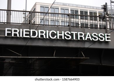 Friedrichstraße Station Sign Berlin Germany