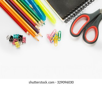 Stationary On A White Background