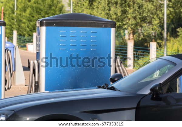 Stationary vacuum cleaner for car cleaning at a\
public car washing\
machine.
