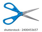 Stationery scissors on a white background. Paper scissors isolate