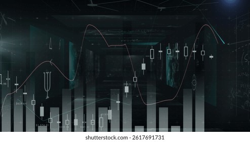 Statistical data processing and multiple screens with mathematical equations on black background. global business and technology concept - Powered by Shutterstock - Get 15% off with code: PIKWIZARD15