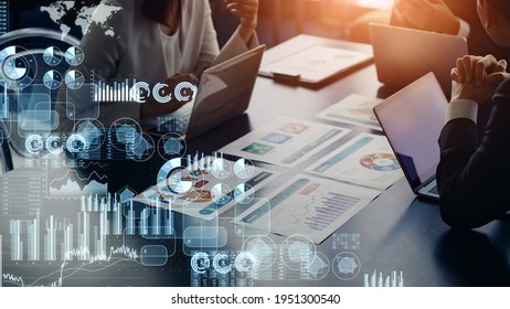 Statistics of business concept. Finance chart. Financial planning. Data analysis. Management strategy. - Shutterstock ID 1951300540