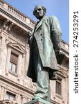Statue of Alessandro Manzoni (1785 -?? 1873) Italian poet and novelist in Milan
