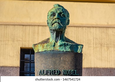 Statue Of Alfred Nobel In Oslo, Norway