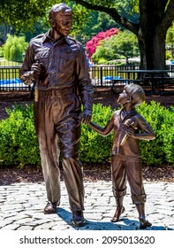 Statue of Andy and Opie at Pullen Park in Raleigh, NC (2014)