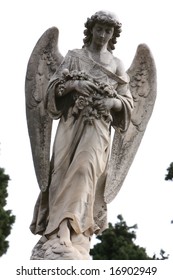 Statue Of An Angel In A Grave Yard 3/4