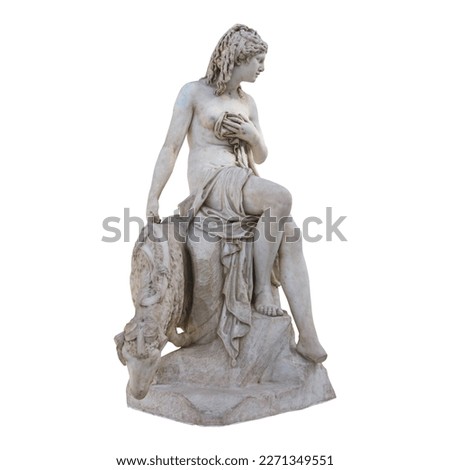 Statue of Aphrodite isolated, Greek goddess of love