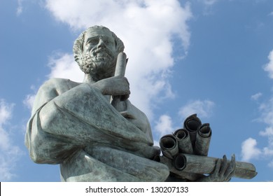 Statue Of Aristotle A Great Greek Philosopher