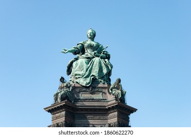 Statue Of Austrian Empress Maria Theresa Walburga Amalia Christina (1717-1780) In Center Of Vienna, Austria