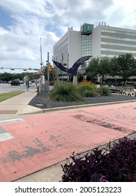 Statue Of A Bat In Katy, Texas