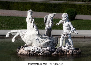 statue in Belvedere Palace Museum in Vienna, Austria