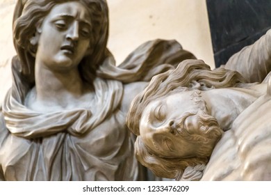 Statue Of The Blessed Virgin Mary And  Dead Jesus Christ