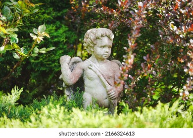 Statue Boy Angel Garden During Summer Stock Photo 2166324613 | Shutterstock