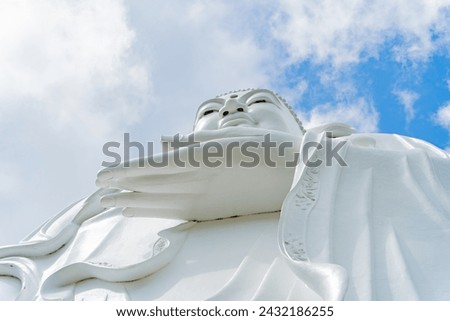 Statue of Buddha Amitabha.
Tong Lam Lo Son Pagoda. Vietnam, a suburb of Nha Trang. The country's largest statue of Buddha Amitabha.