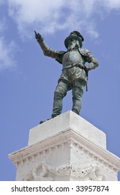 A Statue (ca. 1882) Of Ponce De Leon In Old San Juan