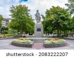 Statue of Captain James Cook in Christchurch, New Zealand