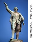 The statue of Captain James Cook in Hyde Park, Sydney, Australia