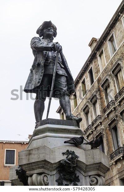 Statue Carlo Goldoni Campo San Bartolomeo Stock Photo Edit Now