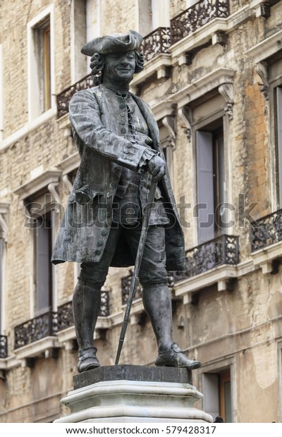 Statue Carlo Goldoni Campo San Bartolomeo Stock Photo Edit Now