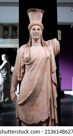 Statue Of Caryatid From Tralles Ancient City, 1st Century BCE. Roman Civilisation. Istanbul Archaeological Museum, Turkey.