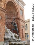 Statue of the "Cavatore" (man who digs the rock) in Catanzaro, Italy