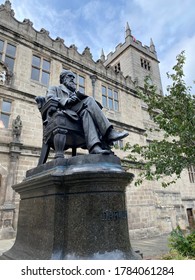 Statue Of Charles Darwin In Shrewsbury Town Centre