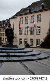 A Statue Of Charlotte, Grand Duchess , Clairefontaine Square, Luxembourg City, Europe