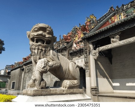 Statue in the Chen Clan Ancestral Hall in Guangzhou city, china 