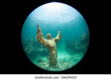 Statue Of Christ Of The Abyss.