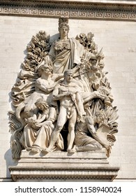 Statue Created By Antoine Etex At Arc De Triomphe Depicting Peace After The Treaty Of Paris In 1815