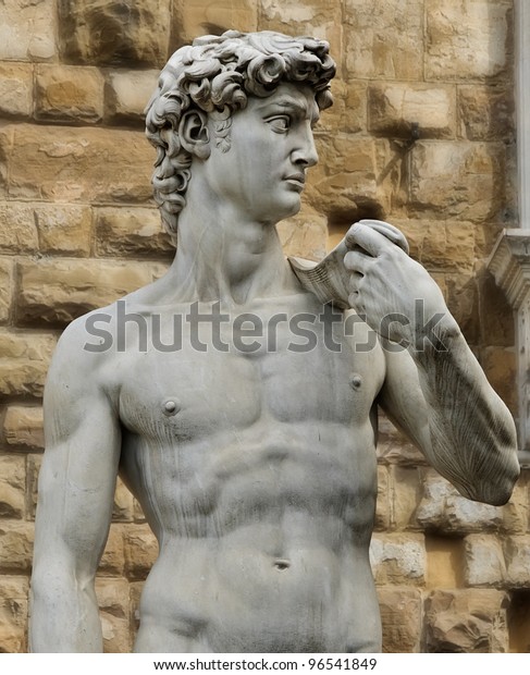 Statue David By Michelangelo On Piazza Stock Photo Edit Now 96541849