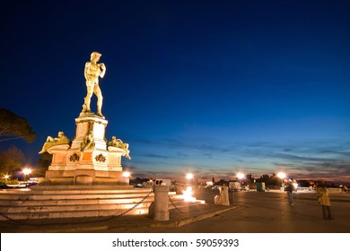 Statue Of David At Micheal Angelo Park Florence, Italy