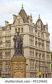 Statue Of Duke Of Devonshire On The Whitehall, London, UK