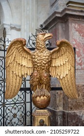 Statue of an eagle inside Fécamp Abbey