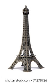 Statue Of Eiffel Tower Isolated On White