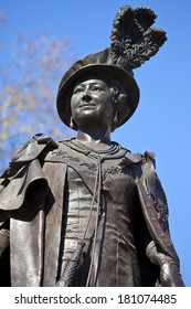 Statue Of Elizabeth The Queen Mother Situated In Carlton Gardens, Near The Mall In London.