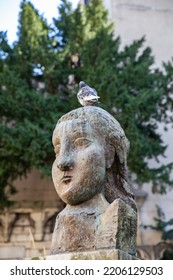 Statue Of The Ex-wife Of Picasso In The Center Of Paris, Close-up.