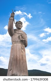 Statue Of Father Junipero Serra At Queretaro/ Mexico.  Roman Catholic Spanish Priest And Friar Of The Franciscan Order Who Founded Nine Spanish Missions In California.