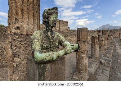 Statue Of Goddess Diana In Pompeii