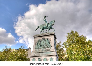 Statue Of Grand Duke William II Of The Netherlands In Luxembourg