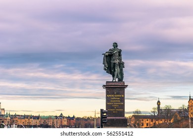 Statue Gustav III By The Royal Palace Of Stockholm, Sweden