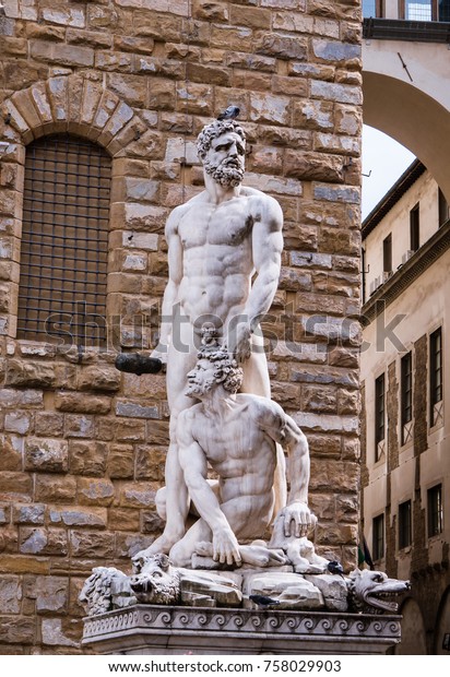 Statue Hercules Caco Florence Italy Stock Photo Edit Now