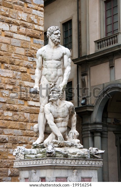 Statue Hercules Cacus By Bandinelli Florence Stock Photo Edit Now