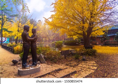 The Statue Of The Hero And Heroine Of The Series 